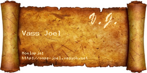 Vass Joel névjegykártya